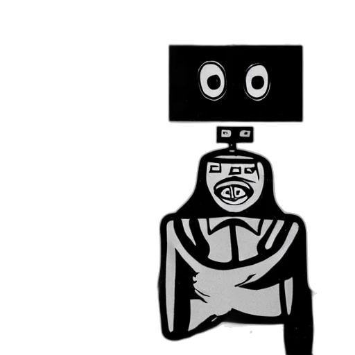 robot, mask, face, creature, concept art, cartoon, comic book art, pixel art transparent PNG cut-out