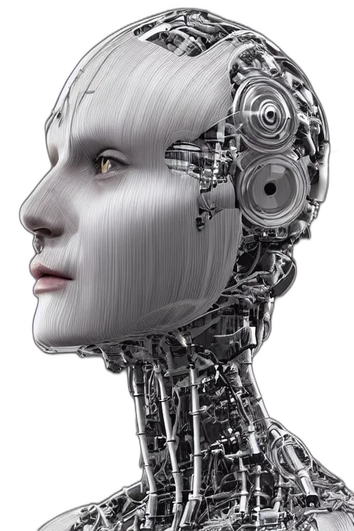 robot, face, mask, cyberpunk, 3d render, concept art, photorealistic, human transparent PNG cut-out