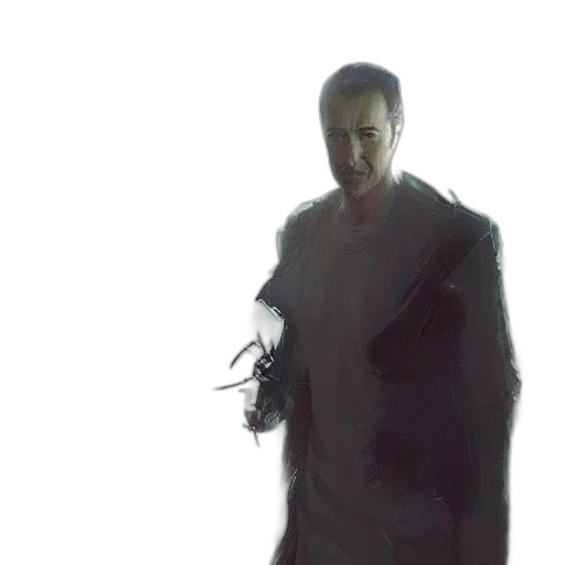 jacket, creature, weapon, robot, concept art, cyberpunk, comic book art, watercolor transparent PNG cut-out