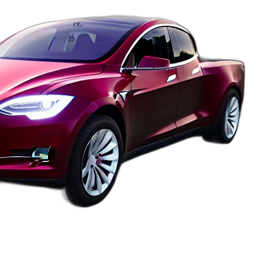 car, 3d render, concept art, photorealistic, tesla, hovering, truck transparent PNG cut-out