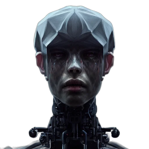 robot, face, mask, creature transparent PNG cut-out