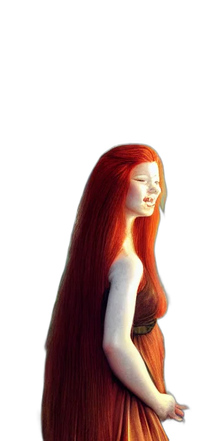 hair, dress, face, crown transparent PNG cut-out