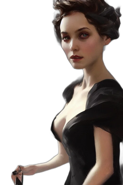 dress, hat, face, crown, photorealistic, fantasy art, concept art, oil painting transparent PNG cut-out