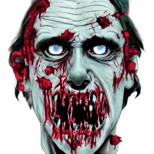 face, mask, comic book art, concept art, photorealistic, 3d render, zombie, mork transparent PNG cut-out