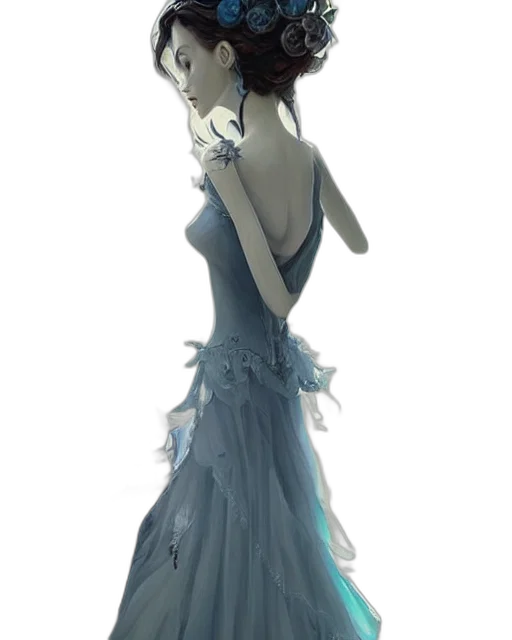 dress, jewelry, crown, staff, concept art, 3d render, fantasy art, photorealistic transparent PNG cut-out