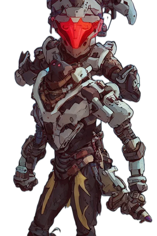 robot, weapon, jacket, mask transparent PNG cut-out