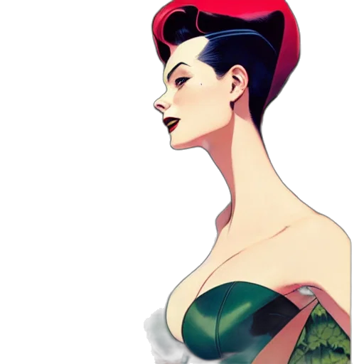dress, hat, crown, jewelry, concept art, comic book art, fantasy art, cartoon transparent PNG cut-out