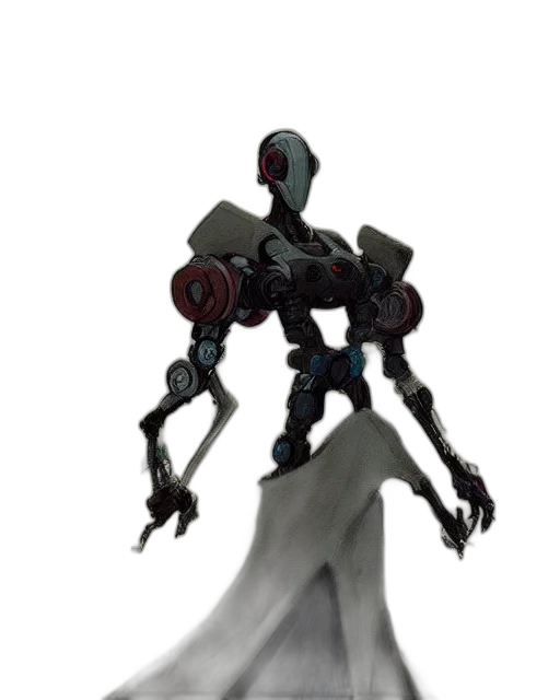robot, weapon, creature, staff transparent PNG cut-out