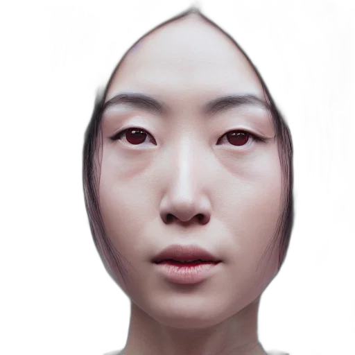 face, mask, robot, creature, photorealistic, 3d render, concept art, oil painting transparent PNG cut-out