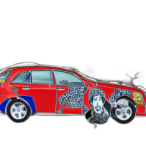 car, cartoon, concept art, photorealistic transparent PNG cut-out