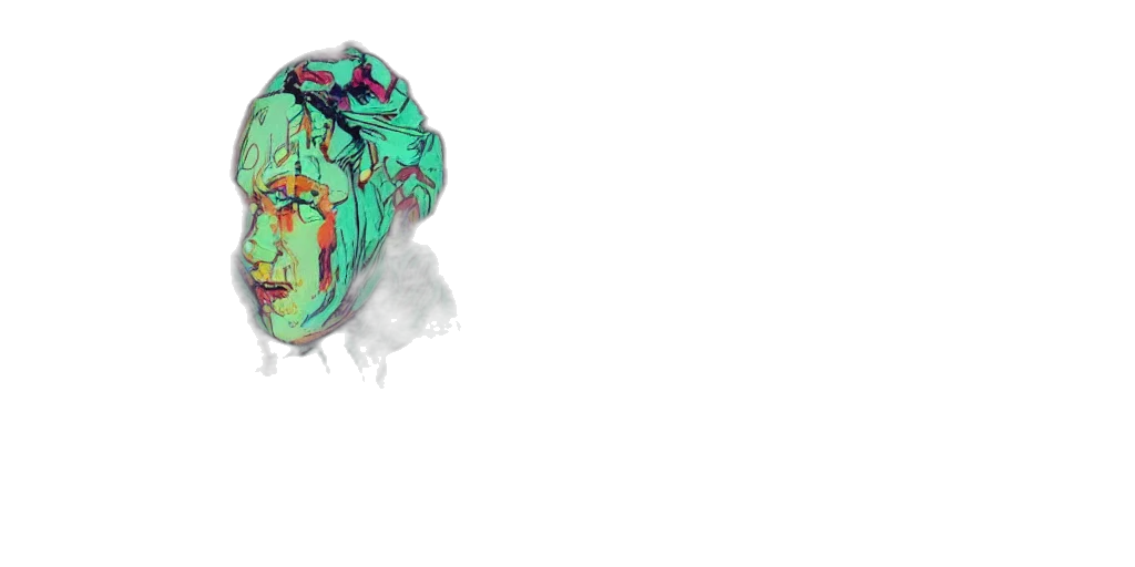 face, mask, crown, hair transparent PNG cut-out
