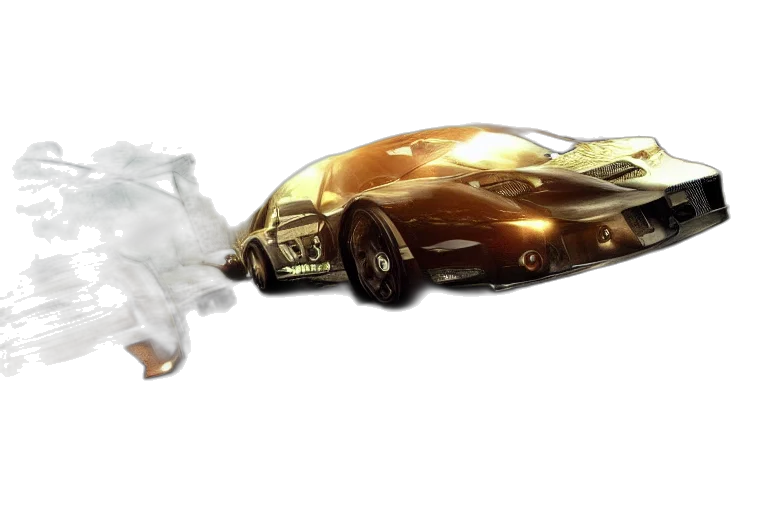 car, weapon, 3d render, concept art, photorealistic, fantasy art, fire, playstation transparent PNG cut-out
