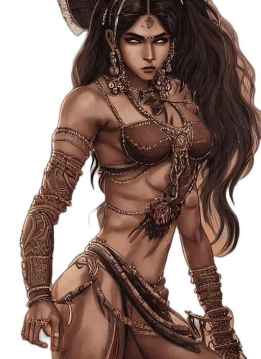 jewelry, dress, fantasy art, comic book art, concept art, photorealistic, earth tones, golden transparent PNG cut-out