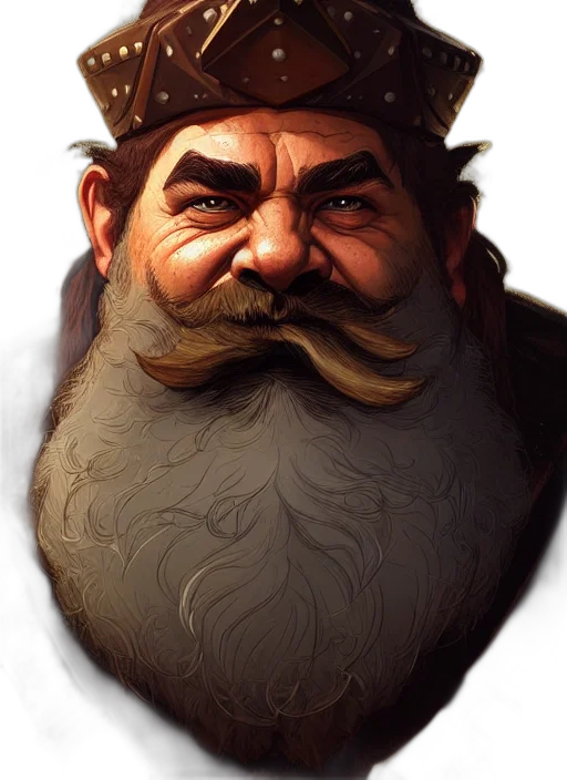 face, crown, staff, hat, fantasy art, concept art, photorealistic, oil painting transparent PNG cut-out
