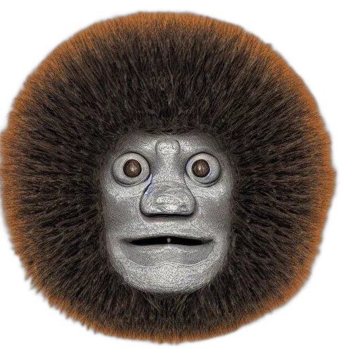 hair, hat, mask, face, photorealistic, 3d render, concept art, monoid transparent PNG cut-out