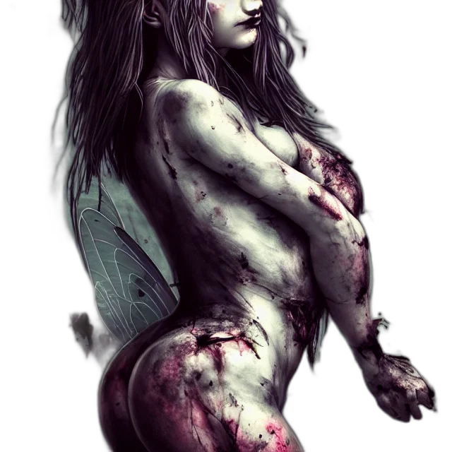 creature, fantasy art, concept art, comic book art, photorealistic, dark, green, full transparent PNG cut-out