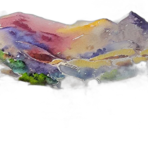 bottle, umbrella, watercolor, photorealistic transparent PNG cut-out