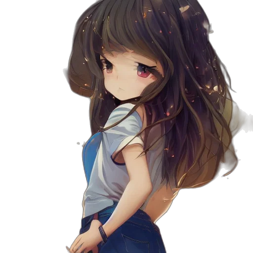 dress, hair, staff, face transparent PNG cut-out