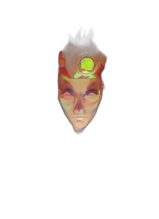 mask, face, crown, creature, concept art, pixel art, 3d render, fantasy art transparent PNG cut-out