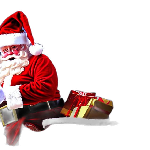 3d render, photorealistic, drunk, santa, crashing, his, sleigh, highly transparent PNG cut-out