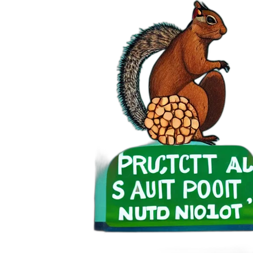 sign, says, protect, nuts transparent PNG cut-out