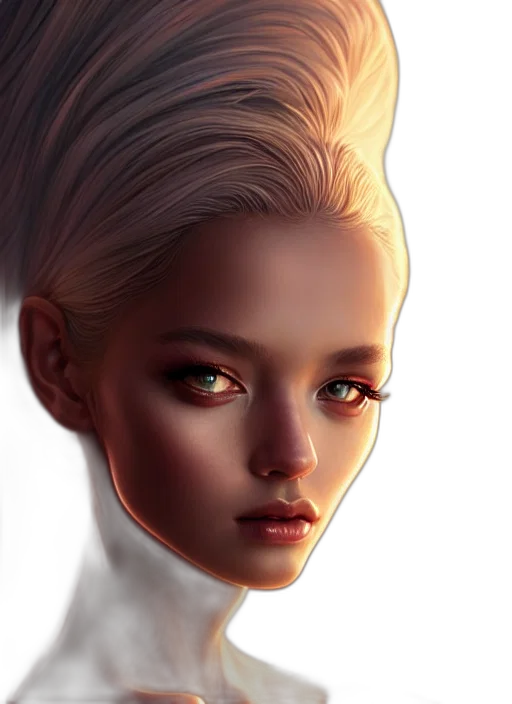 face, robot, hair, crown transparent PNG cut-out