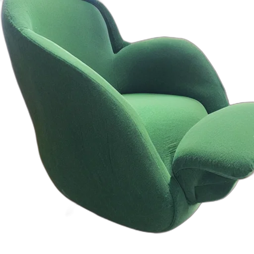 furniture, 3d render, green, armchair transparent PNG cut-out