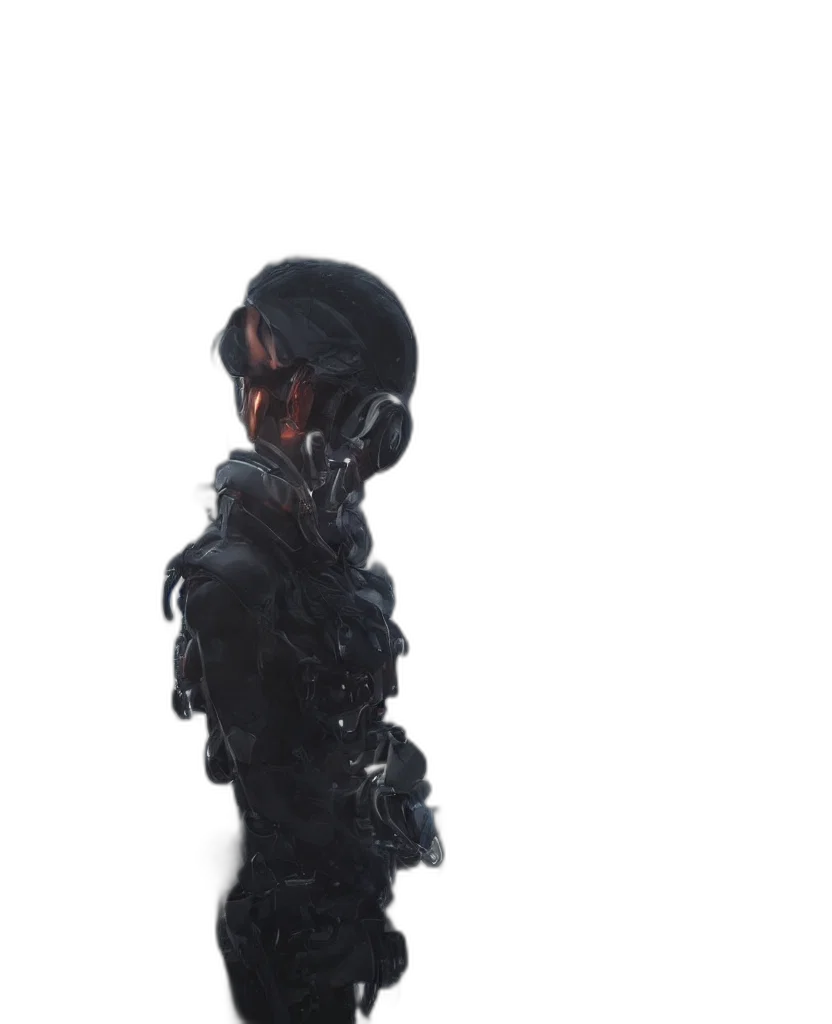 dress, robot, hair, mask transparent PNG cut-out