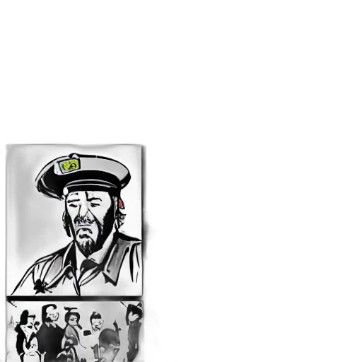 staff, comic book art, cartoon, photorealistic, pixel art, scene, hogan, heroes transparent PNG cut-out