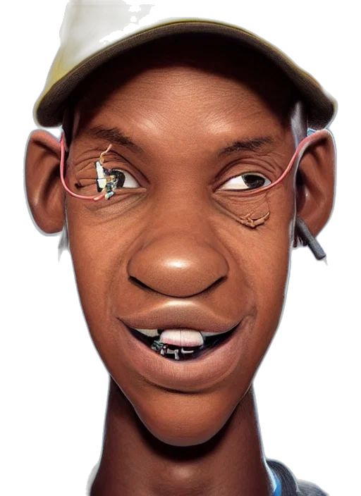 face, staff, cartoon, photorealistic, 3d render, concept art, caricature, style transparent PNG cut-out