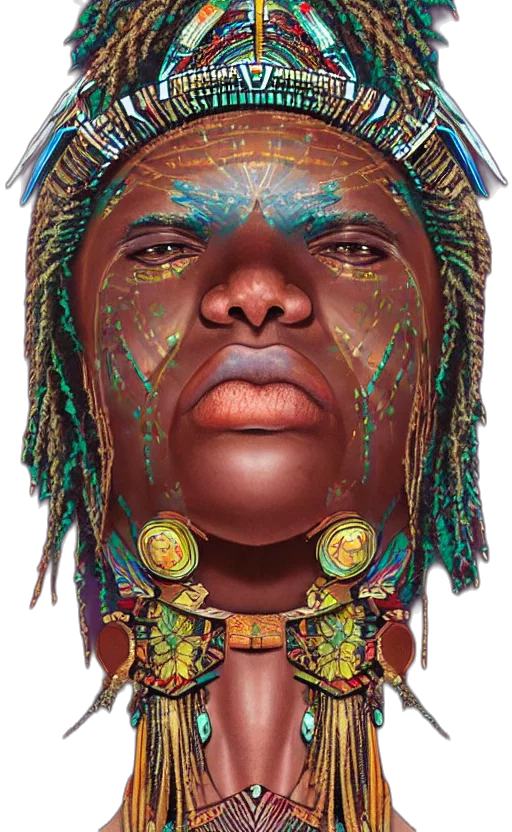face, jewelry, mask, crown, photorealistic, concept art, 3d render, fantasy art transparent PNG cut-out