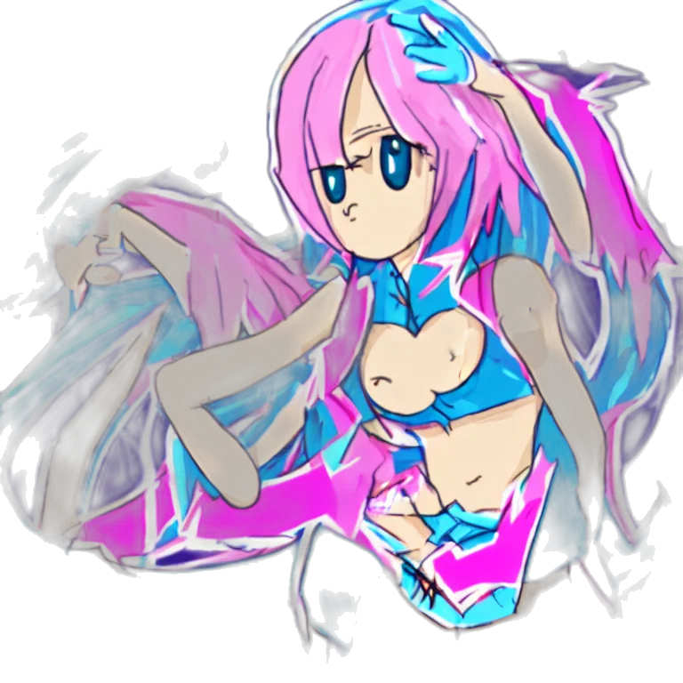 weapon, anime, pixel art, vaporwave, fantasy art, neon lights, pastel, blue transparent PNG cut-out