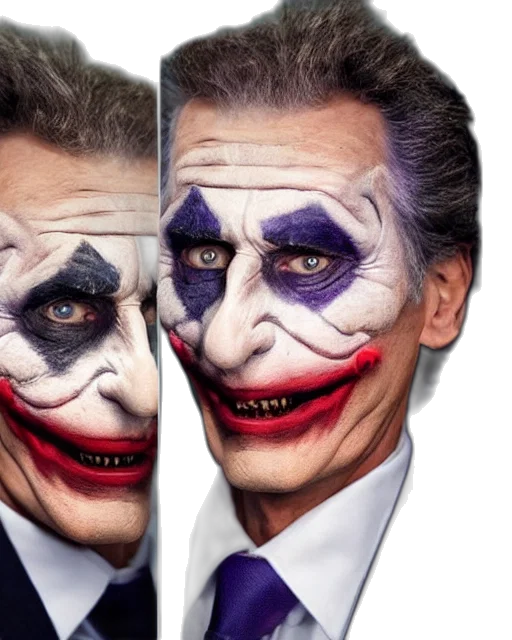 mask, face, concept art, mauricio, macri, elaborate, joker, makeup transparent PNG cut-out