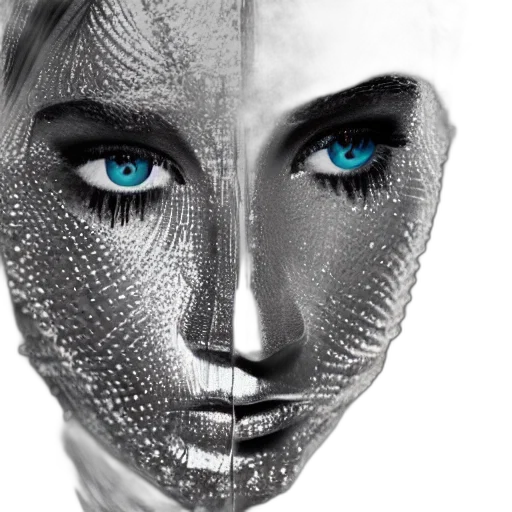 mask, face, robot, jewelry, photorealistic, cyberpunk, 3d render, concept art transparent PNG cut-out