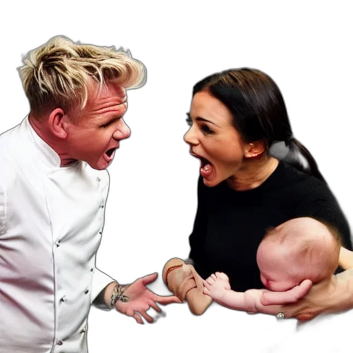 photo, gordon, ramsay, screaming transparent PNG cut-out