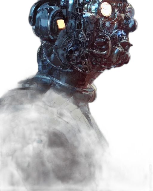 robot, mask, face, creature transparent PNG cut-out