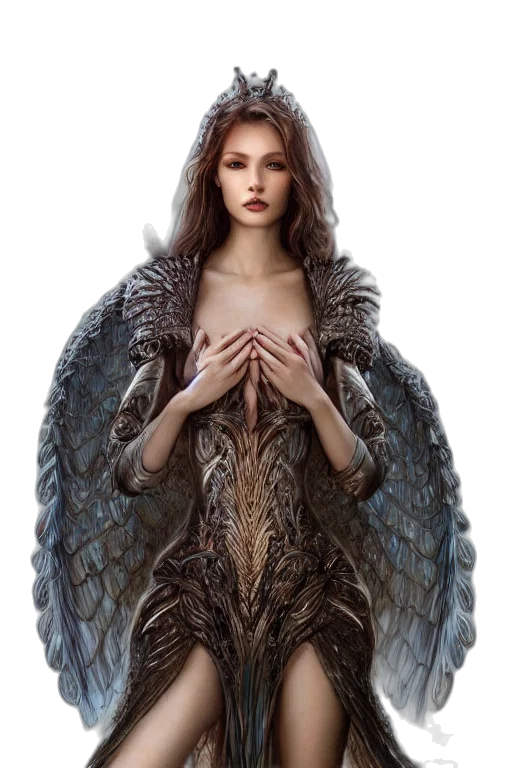 dress, jewelry, creature, dragon, fantasy art, concept art, photorealistic, pixel art transparent PNG cut-out
