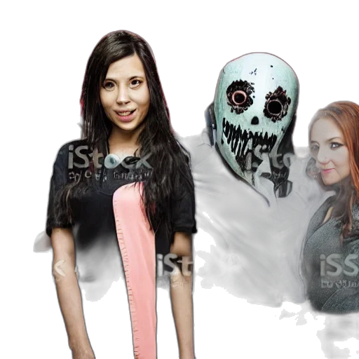 mask, concept art, photorealistic, cartoon, 3d render, dark, horror, movie transparent PNG cut-out