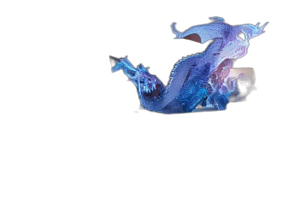 dragon, creature, staff, animal, fantasy art, concept art, 3d render, vaporwave transparent PNG cut-out