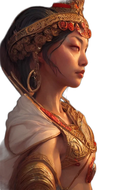 crown, jewelry, face, mask, fantasy art, concept art, photorealistic, oil painting transparent PNG cut-out