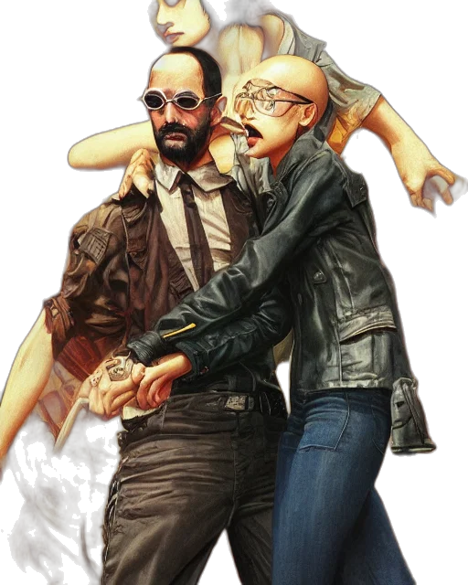 jacket, concept art, comic book art, cyberpunk transparent PNG cut-out