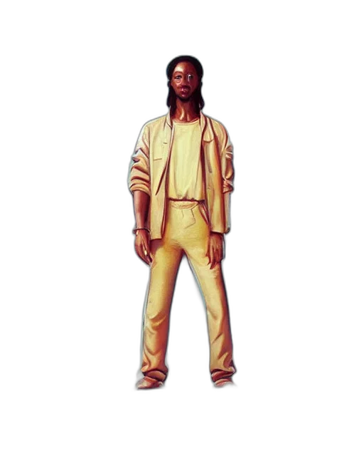 jacket, staff, concept art, pixel art, photorealistic, earth tones, stylish, vfx transparent PNG cut-out