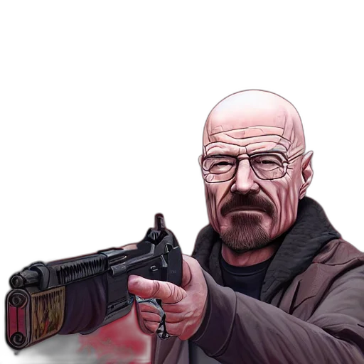 weapon, jacket, staff, face transparent PNG cut-out