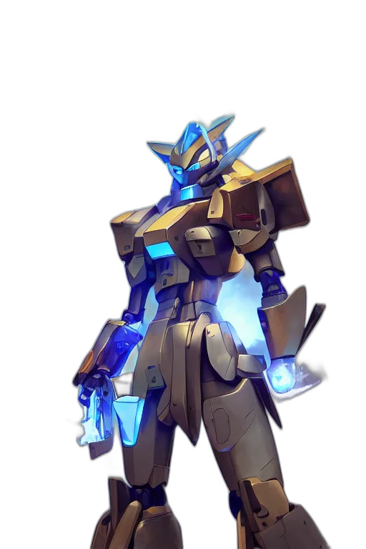 robot, weapon, staff, sword, concept art, 3d render, fantasy art, pixel art transparent PNG cut-out