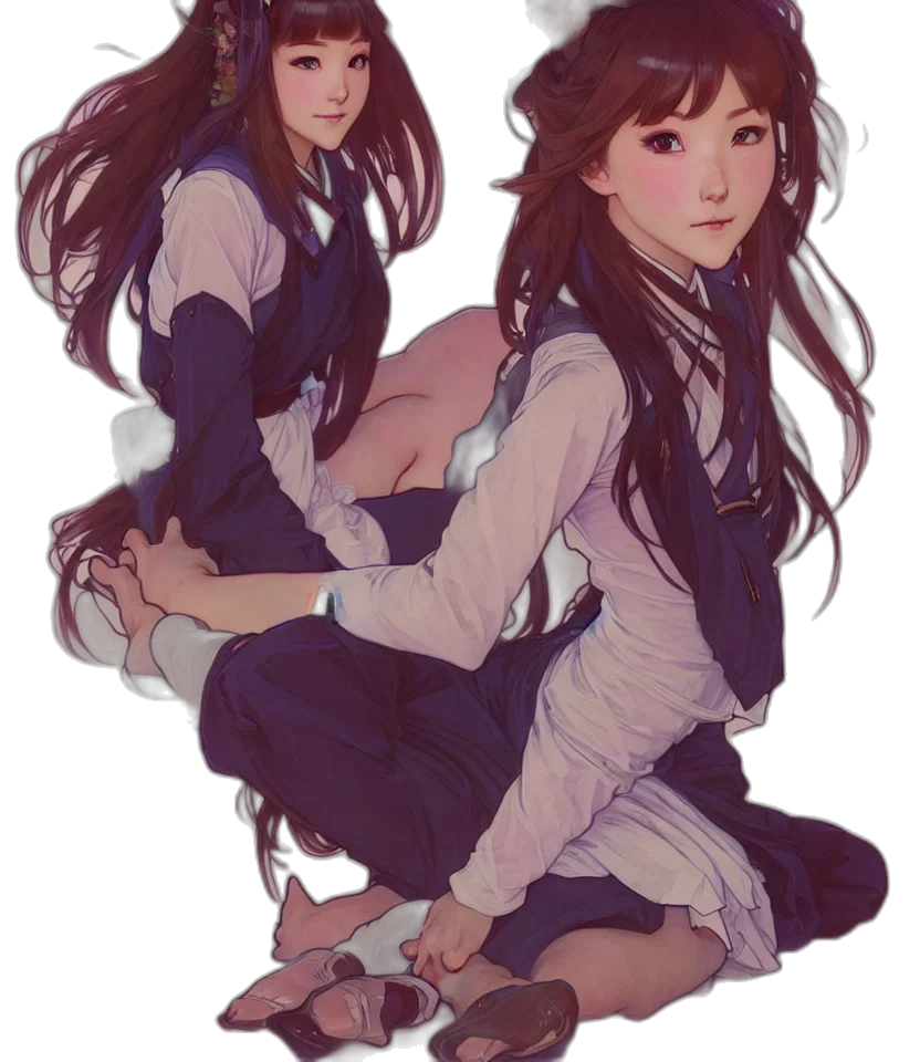 dress, creature, anime, concept art transparent PNG cut-out