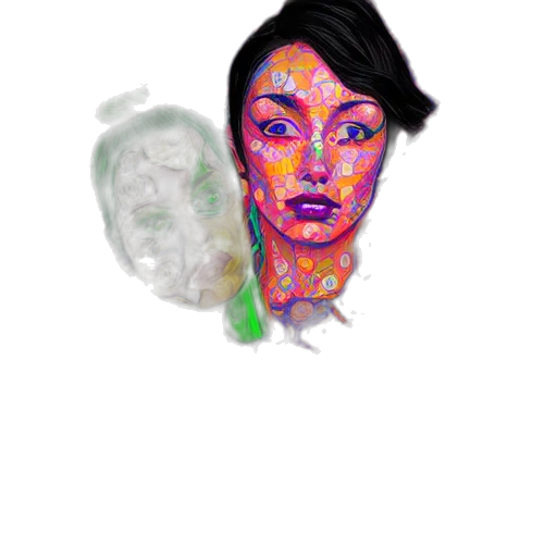 face, mask, creature, staff transparent PNG cut-out