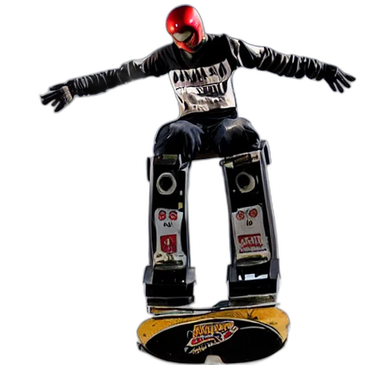 robot, 3d render, tony, hawk, pro transparent PNG cut-out