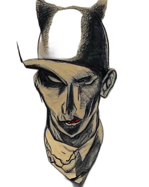 hat, mask, face, staff transparent PNG cut-out