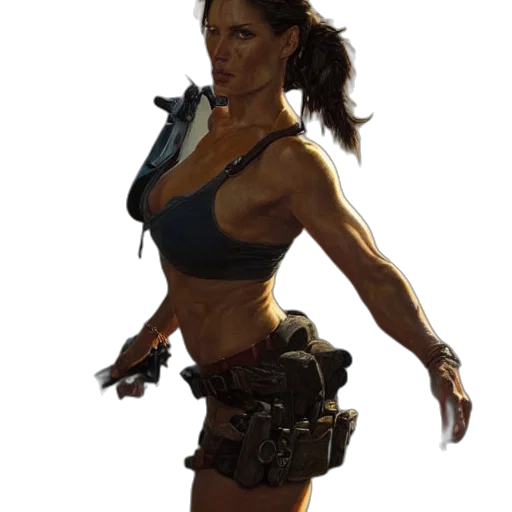 weapon, staff, concept art, fantasy art, comic book art, photorealistic, portrait, lara transparent PNG cut-out