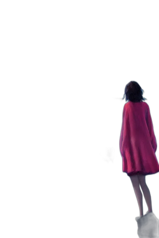 dress, jacket, umbrella, robot, 3d render, concept art, vaporwave, pixel art transparent PNG cut-out